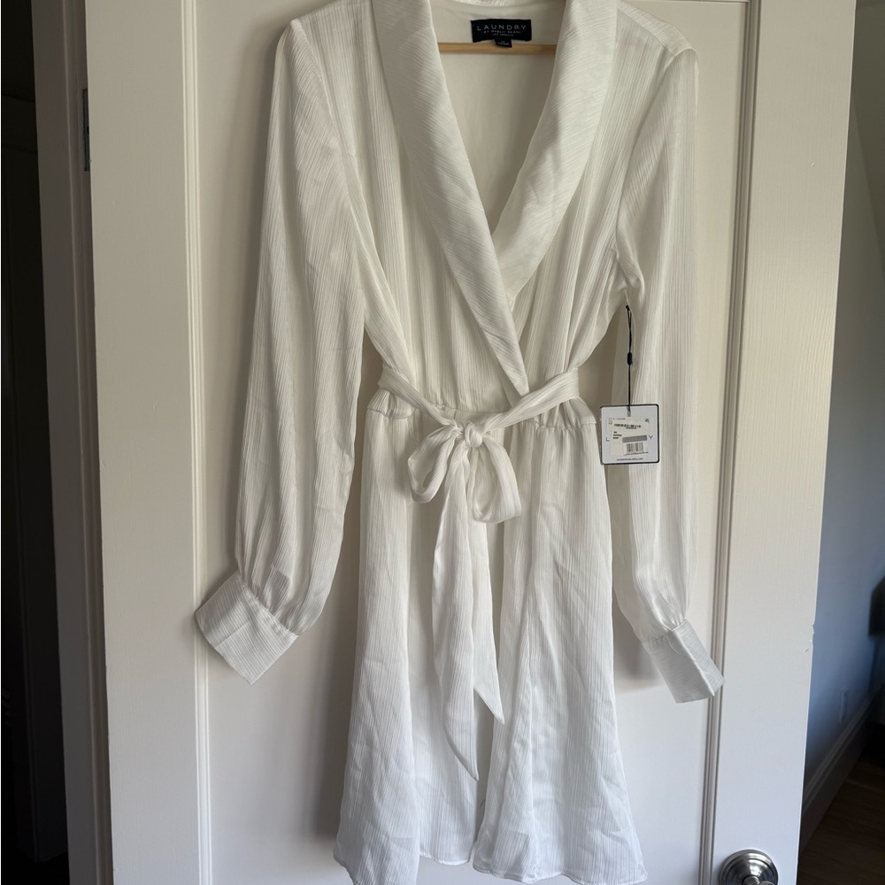Laundry | NWT White Wrap Dress | Size 14